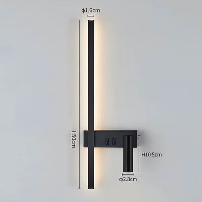 Wall Lamp Nordic Modern Black and White Minimalist Living Room Sofa Background Wall Decorative Lamp Light Luxury Bedroom Bedside