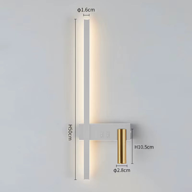 Wall Lamp Nordic Modern Black and White Minimalist Living Room Sofa Background Wall Decorative Lamp Light Luxury Bedroom Bedside