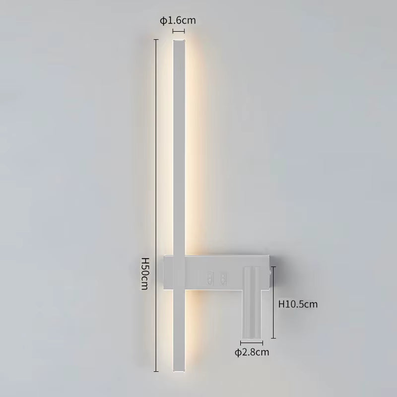 Wall Lamp Nordic Modern Black and White Minimalist Living Room Sofa Background Wall Decorative Lamp Light Luxury Bedroom Bedside