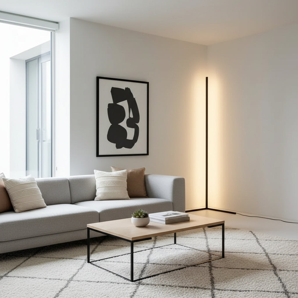 Smart Led Living Room Floor Lamp Rgb Corner Floor Lamp Music Synchronization Application Program Control Suit for Living Room
