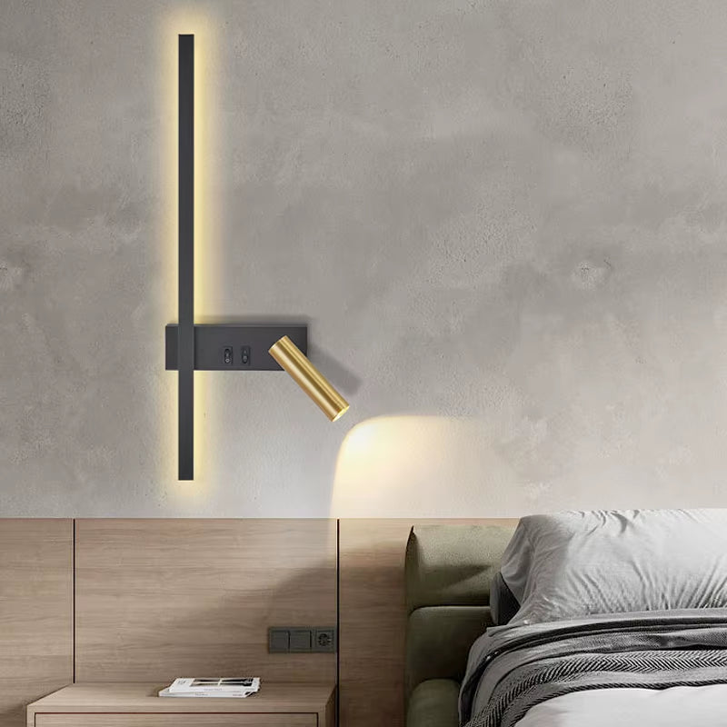 Wall Lamp Nordic Modern Black and White Minimalist Living Room Sofa Background Wall Decorative Lamp Light Luxury Bedroom Bedside